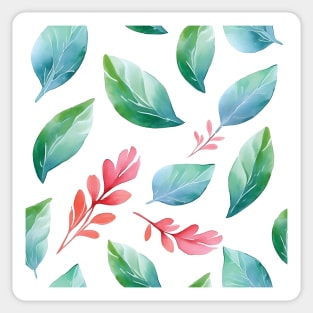 Petite Floral Foliage: Delicate Leaf Patterns Sticker